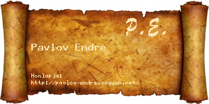Pavlov Endre névjegykártya